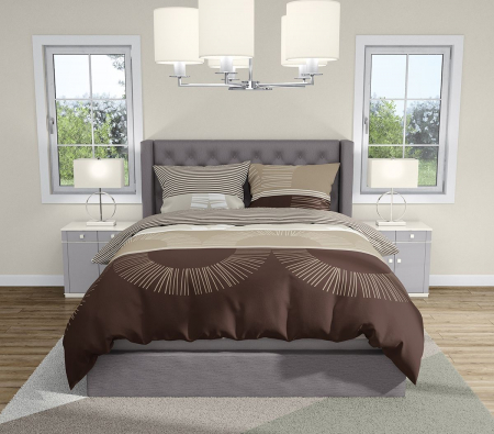 Mochaccino - Set lenjerie pat dublu, 100% Bumbac Ranforce - 4 piese [4]