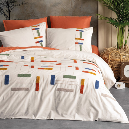 Lenjerii Pattern Lab - Katy - Lenjerie pat dublu, 100% Bumbac - 6 piese