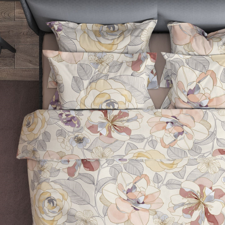 Lenjerii Pattern Lab - Persia - Set lenjerie pat dublu, 100% Bumbac Ranforce - 4 piese