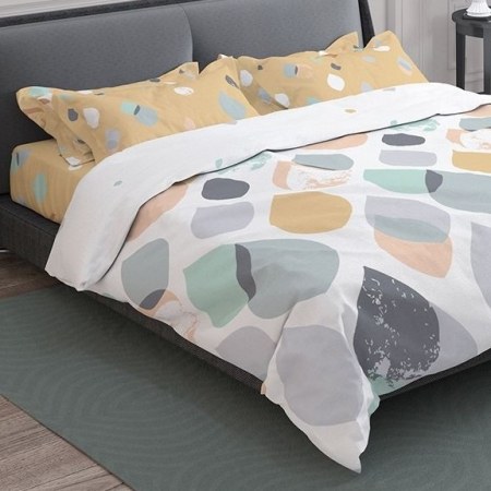 Serena - Set lenjerie pat dublu, 100% Bumbac Ranforce - 4 piese [2]