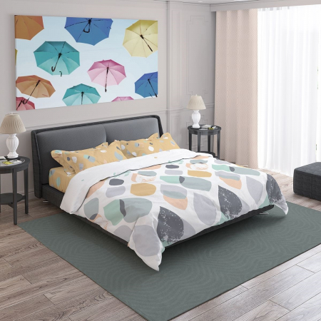 Serena - Set lenjerie pat dublu, 100% Bumbac Ranforce - 4 piese [3]