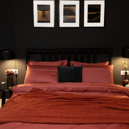 Sateen Ginger - Set lenjerie pat dublu, 100% Bumbac Satinat - 3 piese [2]