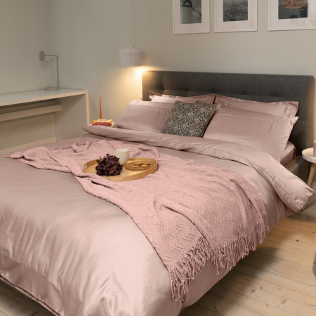 Sateen Rose - Set lenjerie pat dublu, 100% Bumbac Satinat - 3 piese [2]