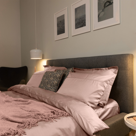 Sateen Rose - Set lenjerie pat dublu, 100% Bumbac Satinat - 3 piese [1]