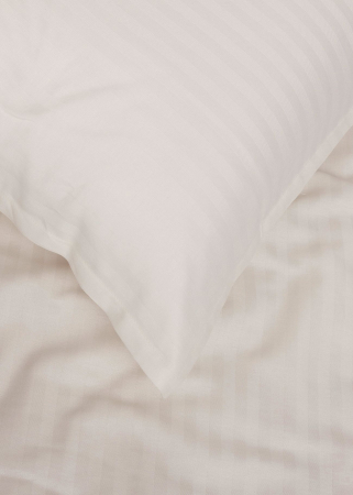 Seville - Ecru - Set lenjerie pat dublu, 100% Bumbac Satinat - 3 piese [1]