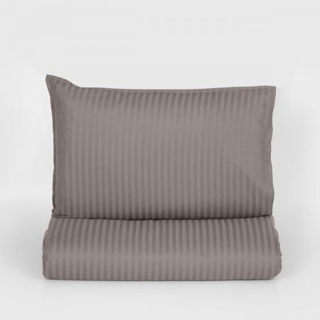 Seville Lux - Gri Inchis - Set lenjerie pat dublu, 100% Bumbac Satinat - 3 piese [1]