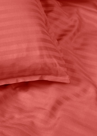 Seville Lux - Rosu - Set lenjerie pat dublu, 100% Bumbac Satinat - 3 piese [1]