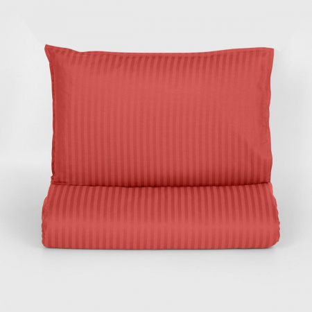 Seville Lux - Rosu - Set lenjerie pat dublu, 100% Bumbac Satinat - 3 piese [3]