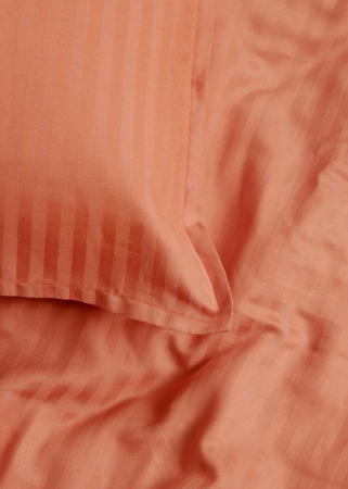 Seville Lux - Orange - Set lenjerie pat dublu, 100% Bumbac Satinat - 3 piese [2]