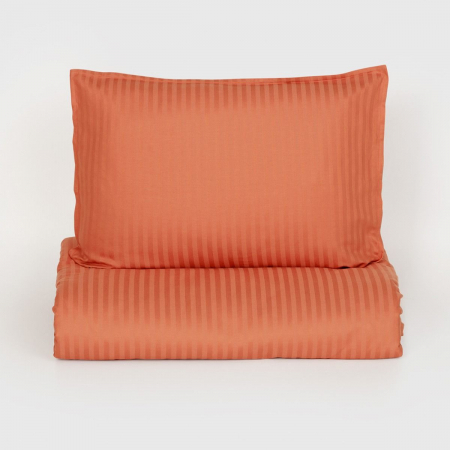Seville Lux - Orange - Set lenjerie pat dublu, 100% Bumbac Satinat - 3 piese [3]