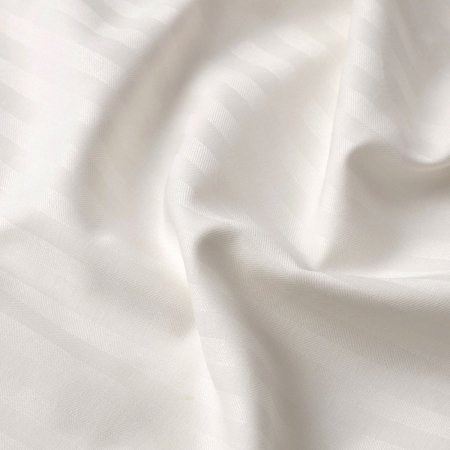 Cearșafuri de pat - Seville Lux Ecru - Cearsaf de pat cu dungi - 100% Bumbac Satinat - 240/260 cm