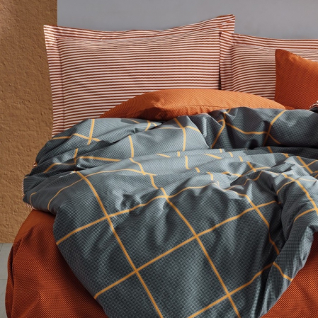 Lenjerii Pattern Lab - Stark - Lenjerie pat dublu, 100% Bumbac - 4 piese