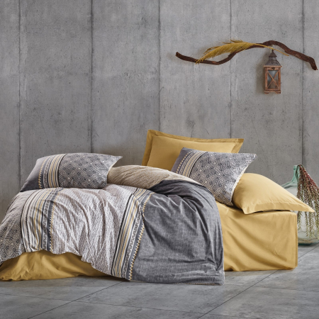 Nedra - Lenjerie pat dublu, 100% Bumbac - 4 piese [1]