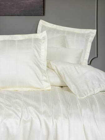 Stripe Ekru - Lenjerie pat dublu, 60% Bambus 40% Bumbac - 6 piese [4]