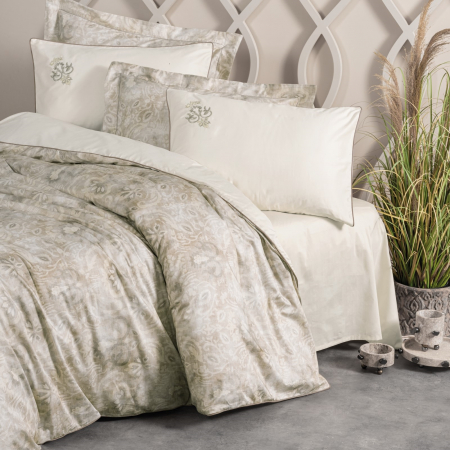 Beatrix - Lenjerie pat dublu, 100% Bumbac 300 TC - 6 piese [1]