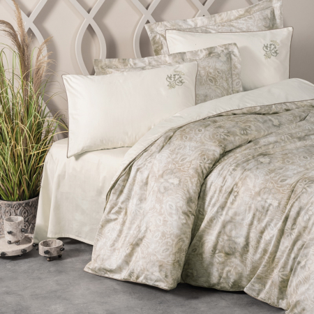 Beatrix - Lenjerie pat dublu, 100% Bumbac 300 TC - 6 piese [4]