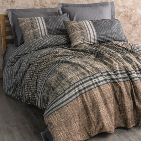 Lenjerii Pattern Lab - Timbre - Lenjerie pat dublu, 100% Bumbac - 4 piese