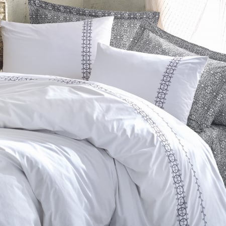 Lenjerii de pat Premium - Paola - Lenjerie pat dublu, 100% Bumbac - 6 piese