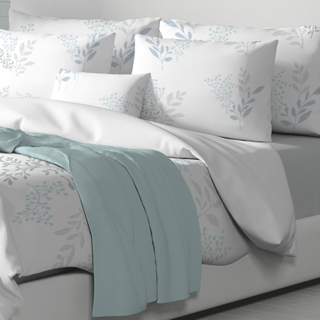 Lenjerii de pat albe - Victoria White - Set lenjerie pat dublu, 100% Bumbac Ranforce - 4 piese