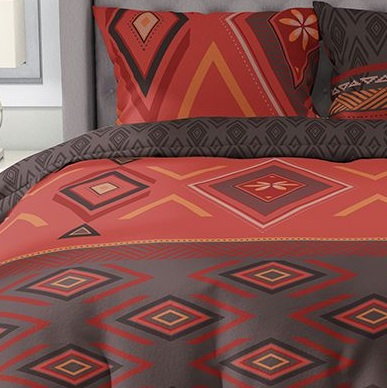Zahira - Lenjerie pat dublu, 100% Bumbac Ranforce - Motive Etnice - 4 piese [3]
