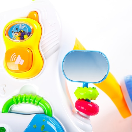 Antepremergator Baby First Step, Jucarii detasabile, tabla de scris, telefon, pian, toate detasabile, lumini si sunete, 45 cm inaltime  interactiv [6]