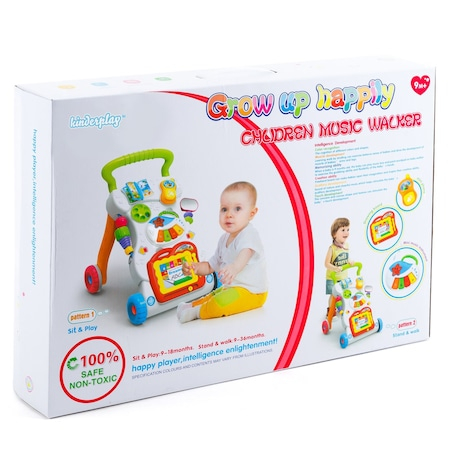 Antepremergator Baby First Step, Jucarii detasabile, tabla de scris, telefon, pian, toate detasabile, lumini si sunete, 45 cm inaltime  interactiv [7]