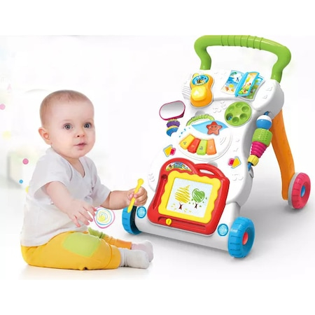 Antepremergator interactiv cu jucarii detasabile, Sunete si lumini, Ajuta la dezvoltarea abilitatilor, Multicolor [8]