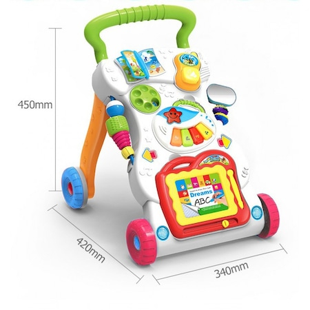 Antepremergator cu centru de activitati, pian detasabil si tablita de scris magnetica detasabila [9]