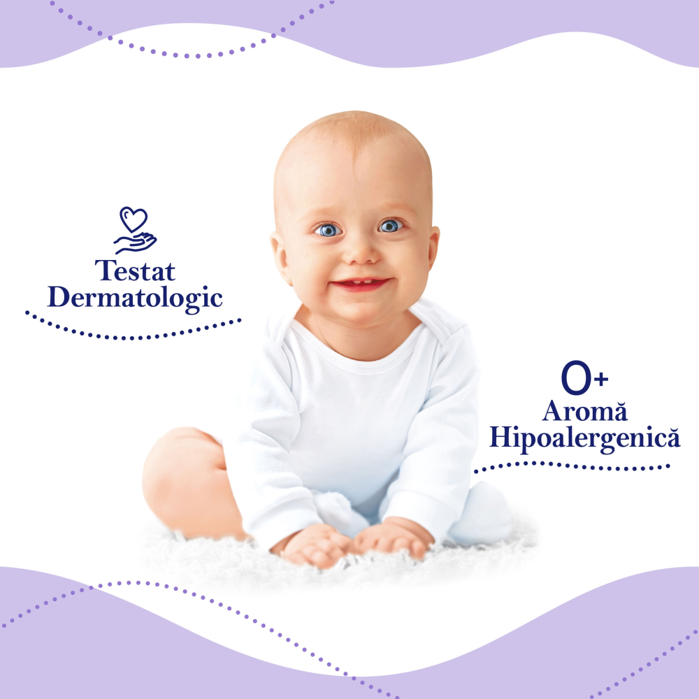 Balsam de Rufe  pentru Copii , Teo Bebe Cotton Soft Lavender, Formula Concentrata, Hipoalergenic, 1.7 l, 68 spalari [6]