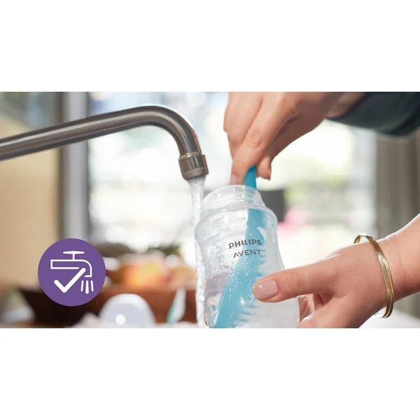 Biberon Mare pentru Bebelusi Philips Avent Natural Response , 260 ML, Tetina Reactiva care functioneaza ca Sanul Mamei, Debit 3, Tetina fara scurgeri, +1 luni, Fara BPA, Usor de Curatat [5]