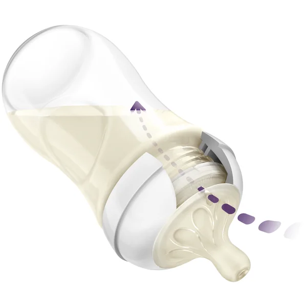 Biberon Mare pentru Bebelusi Philips Avent Natural Response , 260 ML, Tetina Reactiva care functioneaza ca Sanul Mamei, Debit 3, Tetina fara scurgeri, +1 luni, Fara BPA, Usor de Curatat [6]