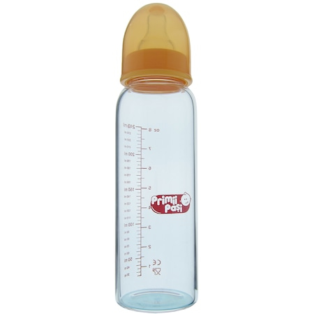 Biberon Primii Pasi borosilicat, 240 ml, Portocaliu [1]