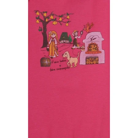 Body maneca lunga Nan by Danina Line, roz cu imprimeu, 36 Luni [2]