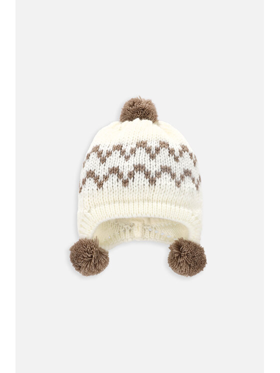 Caciula Impotriva Vant-ului si a Frig-ului cu 3 Ciucuri pentru Fetite, Tranzitie Sezon Primavara / Toamna - 12 / 18 Luni - Made in Polonia [4]