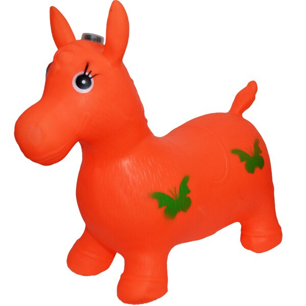 Calut gonflabil din cauciuc , pentru sarit , muzical , Orange , Robentoys® [2]