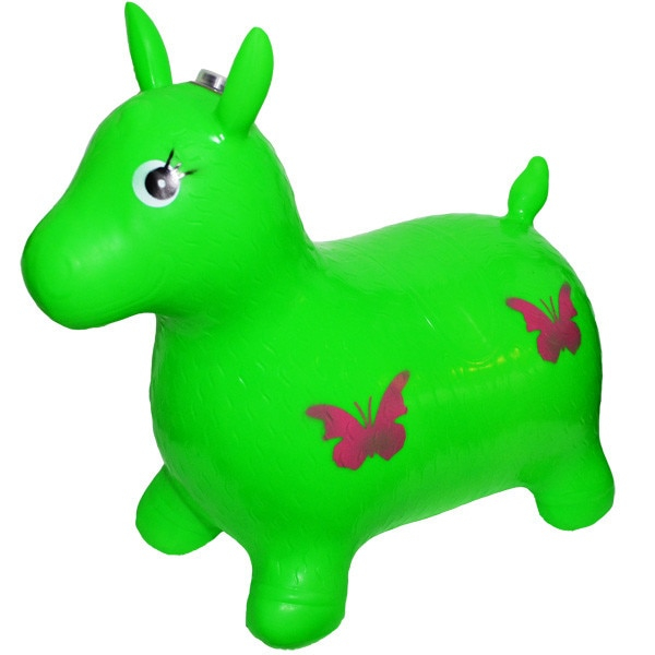 Calut gonflabil din cauciuc , pentru sarit , muzical , Verde , Robentoys® [1]