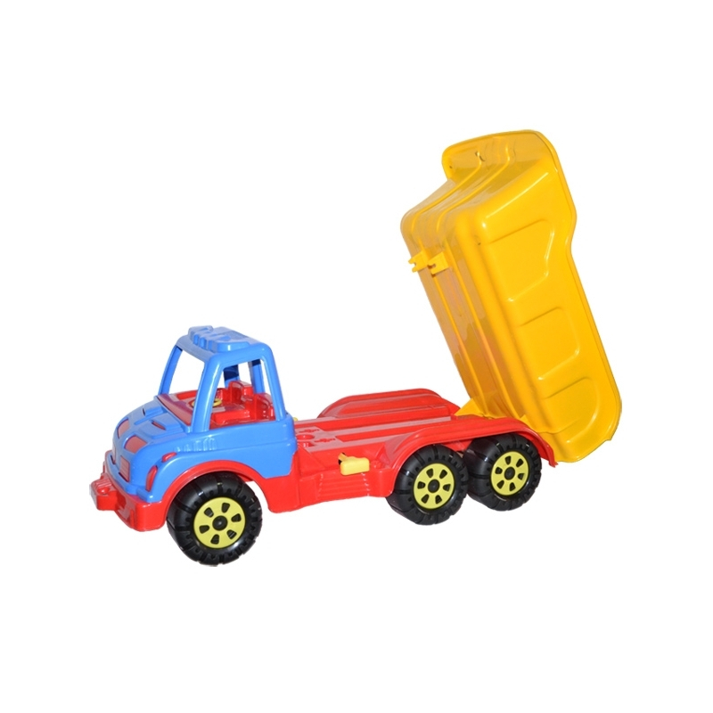 Camion Autobasculanta cu Volan care se roteste, 6 Roti Silentioase Antiderapante,  incarcat cu Bile din Plastic moi Multicolore, 60 CM [7]