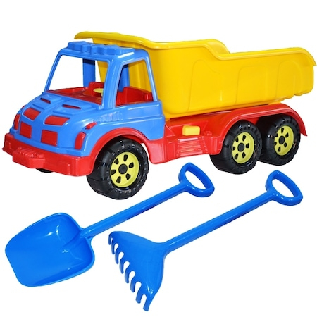 Camion cu lopata si grebla, 60x27x25.5 cm, 7toys [4]