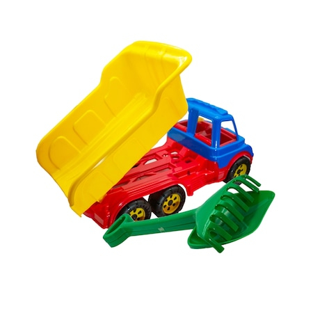 Camion cu lopata si grebla, 60x27x25.5 cm, 7toys [3]