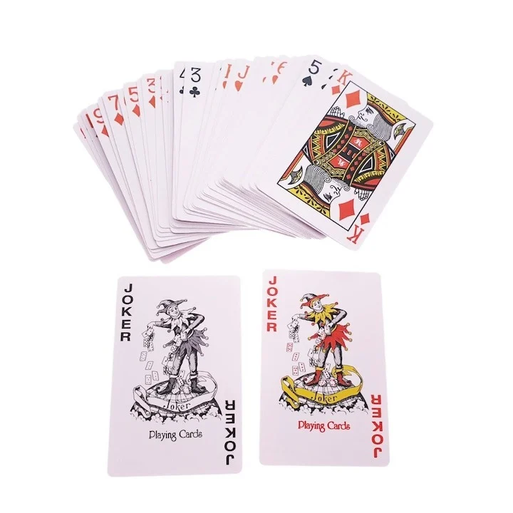 Carti de Joc Clasice - Poker, Bridge, Razboi, Macao, Tabinet, carton plastifiat 54 de carti (52 standard si 2 jokeri) [5]