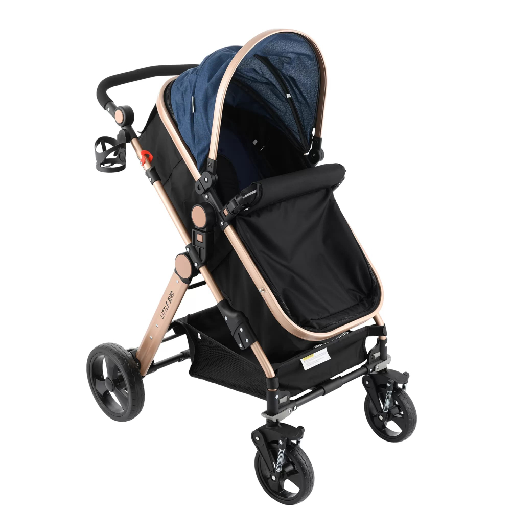 Carucior City Travel cu Suspensii, 2in1 Transformabil Landou-Sport, Albastru [2]