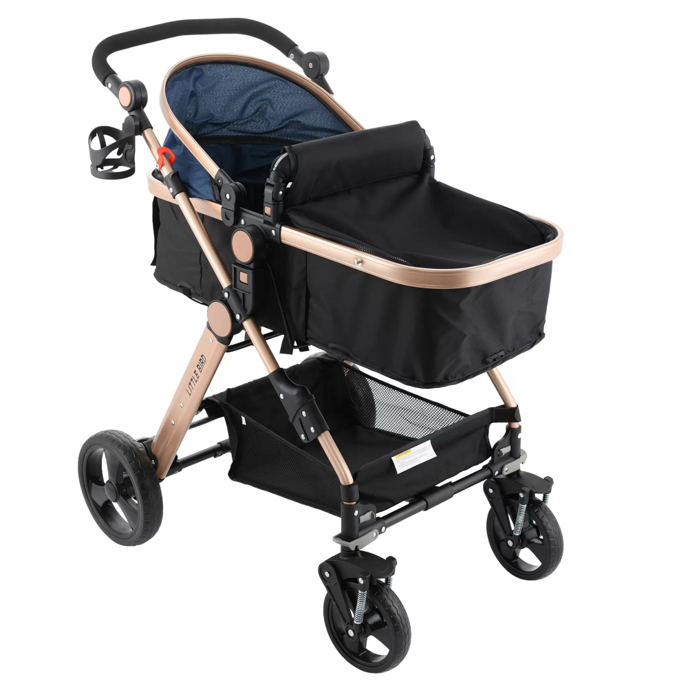 Carucior City Travel cu Suspensii, 2in1 Transformabil Landou-Sport, Albastru [3]