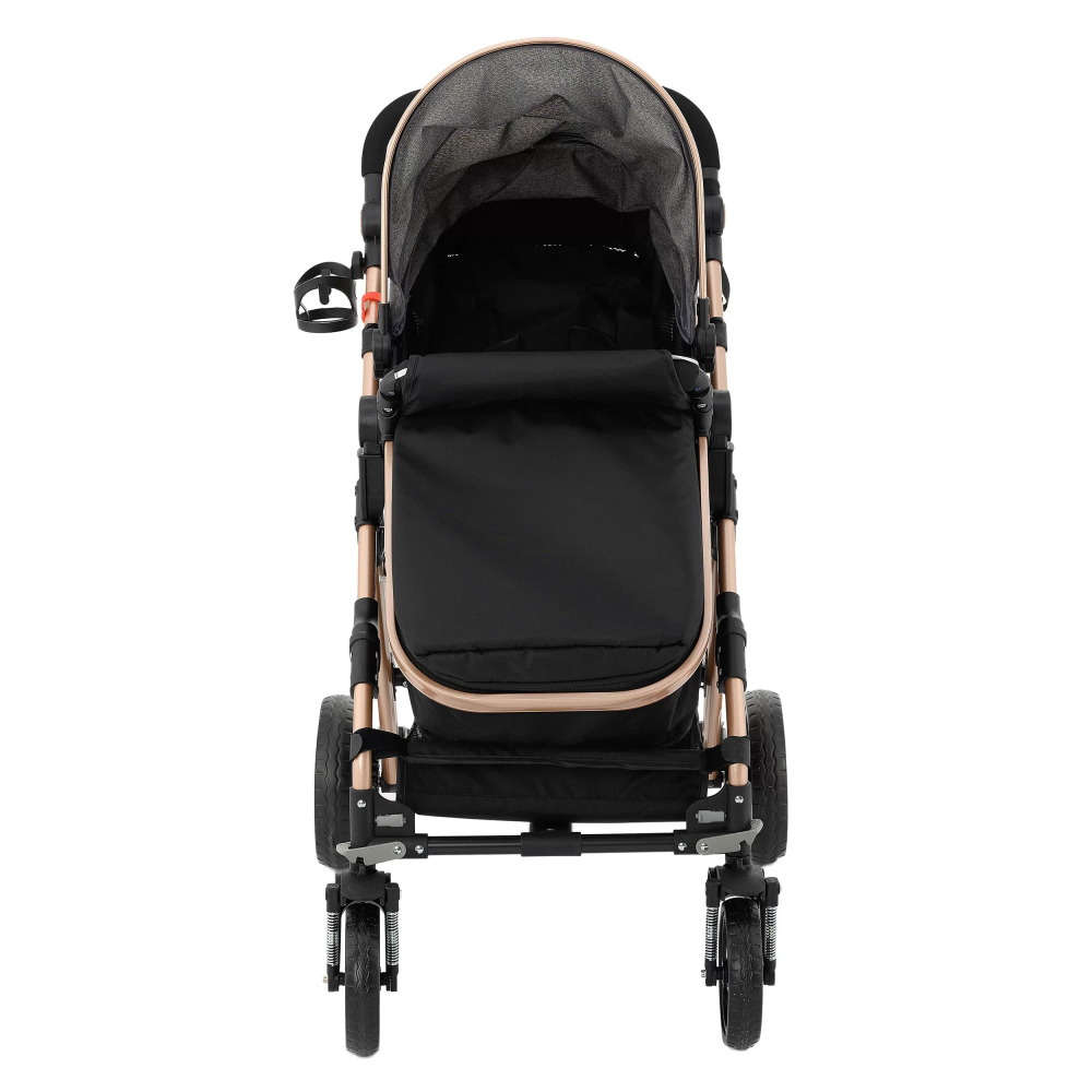 Carucior  City Travel cu Suspensii, 2in1 Transformabil Landou-Sport,  Gri [5]