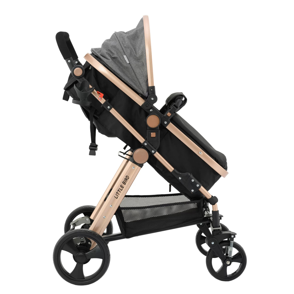 Carucior  City Travel cu Suspensii, 2in1 Transformabil Landou-Sport,  Gri [2]
