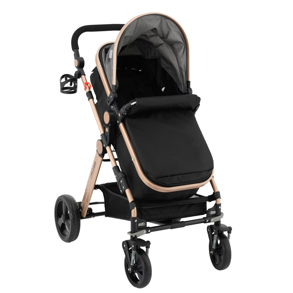 Carucior  City Travel cu Suspensii, 2in1 Transformabil Landou-Sport,  Gri [3]