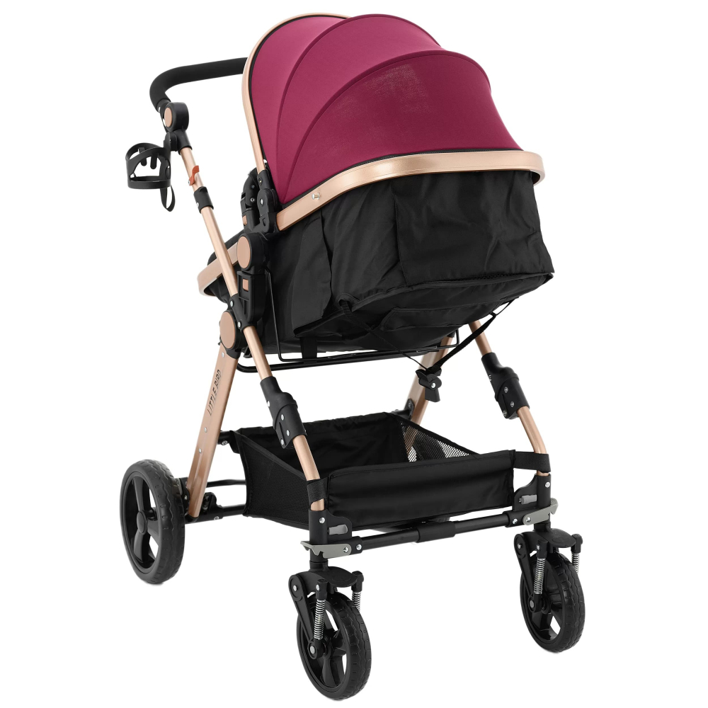 Carucior City Travel cu Suspensii, 2in1 Transformabil Landou-Sport, Rosu [4]