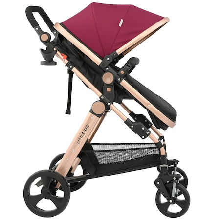 Carucior City Travel cu Suspensii, 2in1 Transformabil Landou-Sport, Rosu [2]