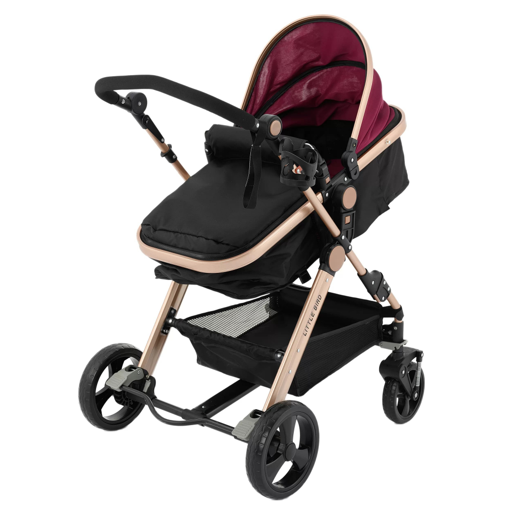 Carucior City Travel cu Suspensii, 2in1 Transformabil Landou-Sport, Rosu [3]