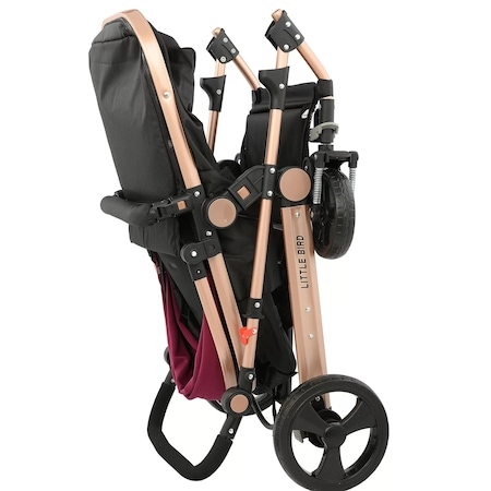 Carucior City Travel cu Suspensii, 2in1 Transformabil Landou-Sport, Rosu [7]