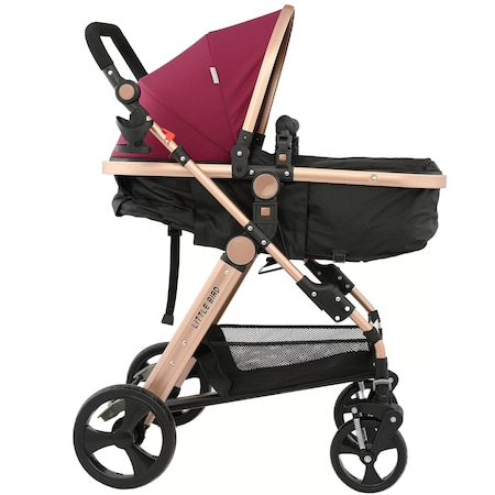 Carucior City Travel cu Suspensii, 2in1 Transformabil Landou-Sport, Rosu [6]